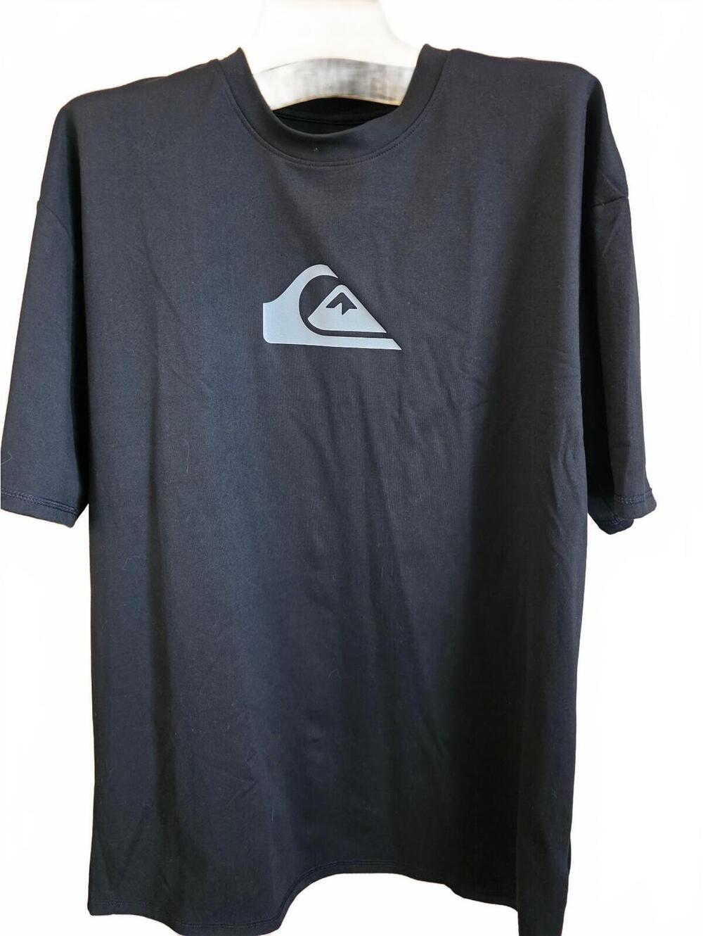 Quiksilver Solid Streak Short Sleeve Surf Black T-Shirt Size L, New With Tags